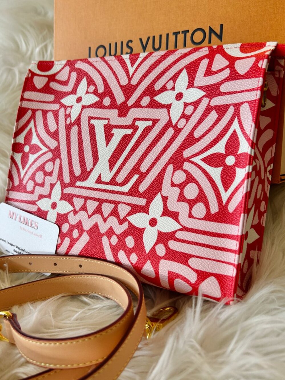 Louis Vuitton Monogram Giant Craft Pochette Toiletry 26 in Rouge Rose Crème